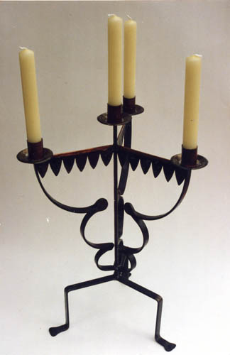 Hand forged candlestick 1990's